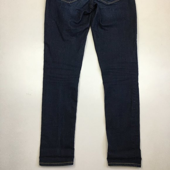 PAIGE Carson Dark Wash Skyline Ankle Peg Maternity Pull On Skinny Jeans - Picture 6 of 16